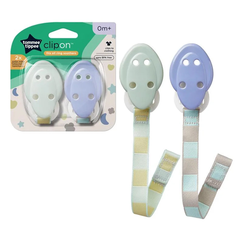 Tommee Tippee Closer to Nature Soother x2 Holder, Yellow &amp; Green