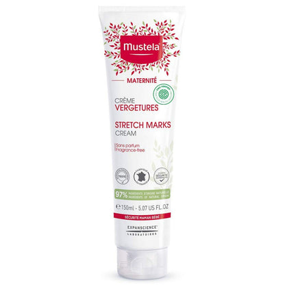 Mustela Maternity Stretch Marks Cream for Pregnancy - Natural Skincare Massage Moisturizer with Natural Avocado