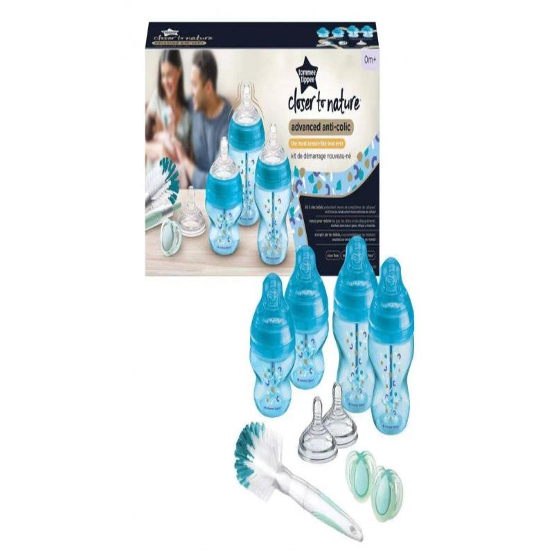 Tommee Tippee Advanced Anti-Colic, Newborn Starter Set +0 month, Blue Color