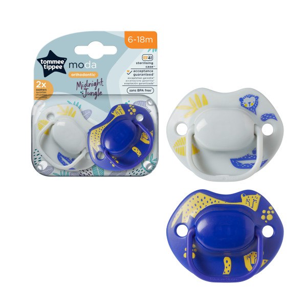 Tommee Tippee Moda Soother Pack Of 2 (6-18M