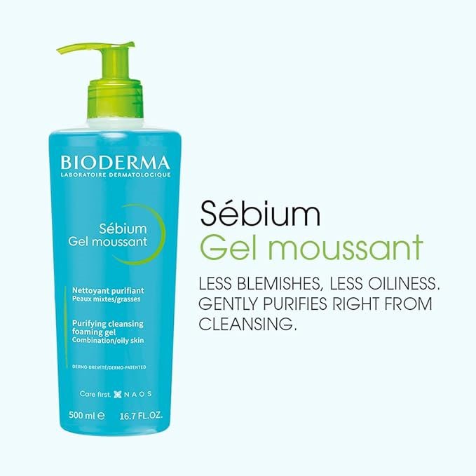 Bioderma Sebium Purifying Cleansing Foaming Gel, 500 ml