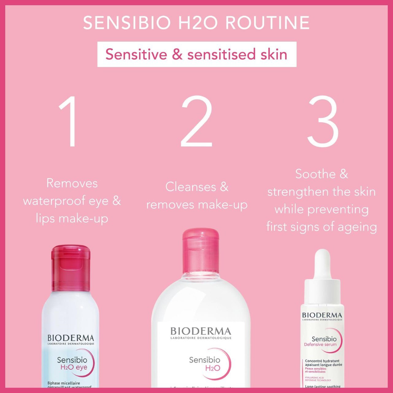 Bioderma Sensibio H2O Cleansing Micelle Solution Makeup Remover 100ml