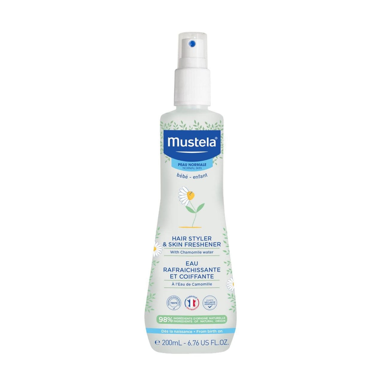 Mustela Baby Hair Styler &amp; Skin Freshener - with Natural Avocado &amp; Chamomile Water - Vegan, Hypoallergenic