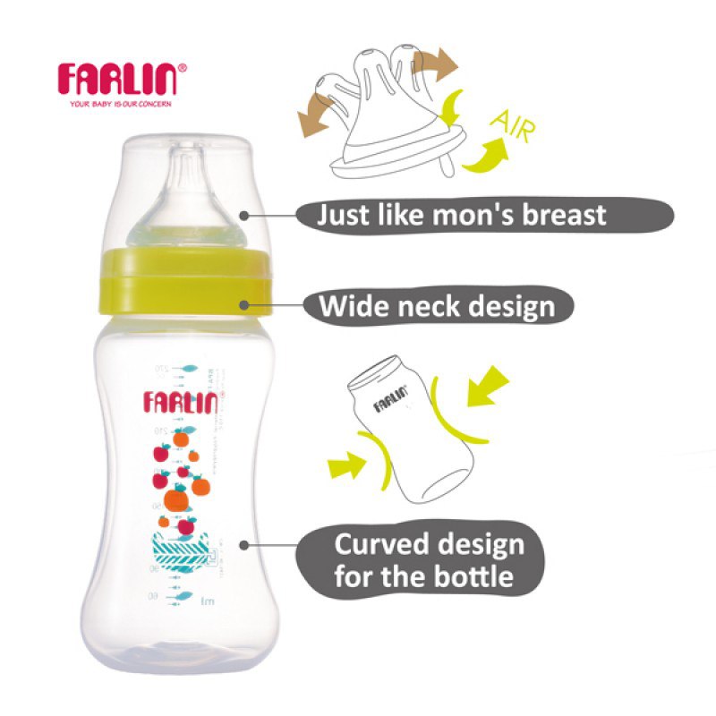 Farlin Feeding Bottle, 270ml, Green