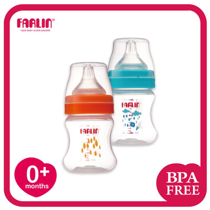 Farlin Feeding Bottle, 140ml, Orange Color