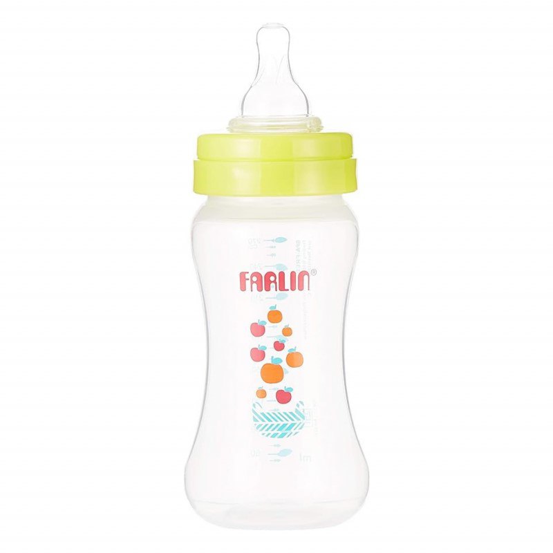 Farlin, Wide Neck Feeding Bottle, Yellow, 270Ml, 3 Months+