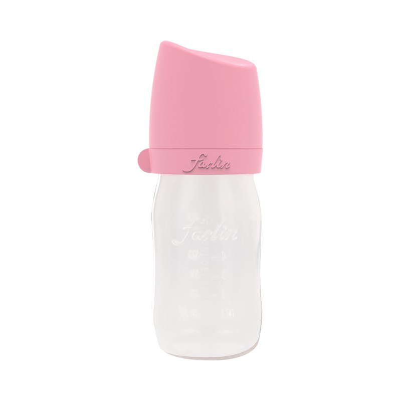 Farlin Wide Neck Feeding Bottle, Pink Color, 180 ML