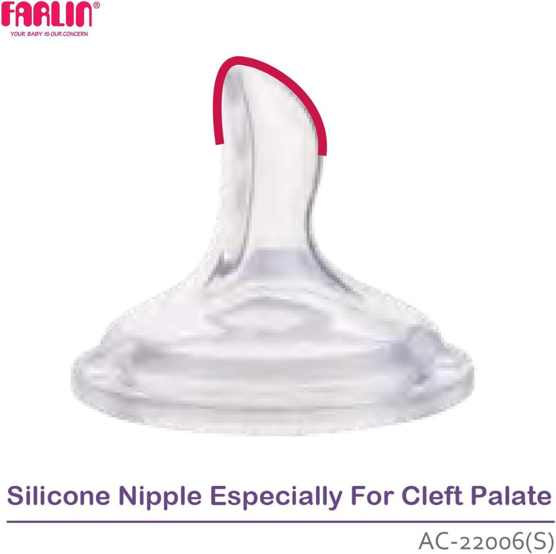 Farlin Silicone Nipple For Cleft Palate , Small