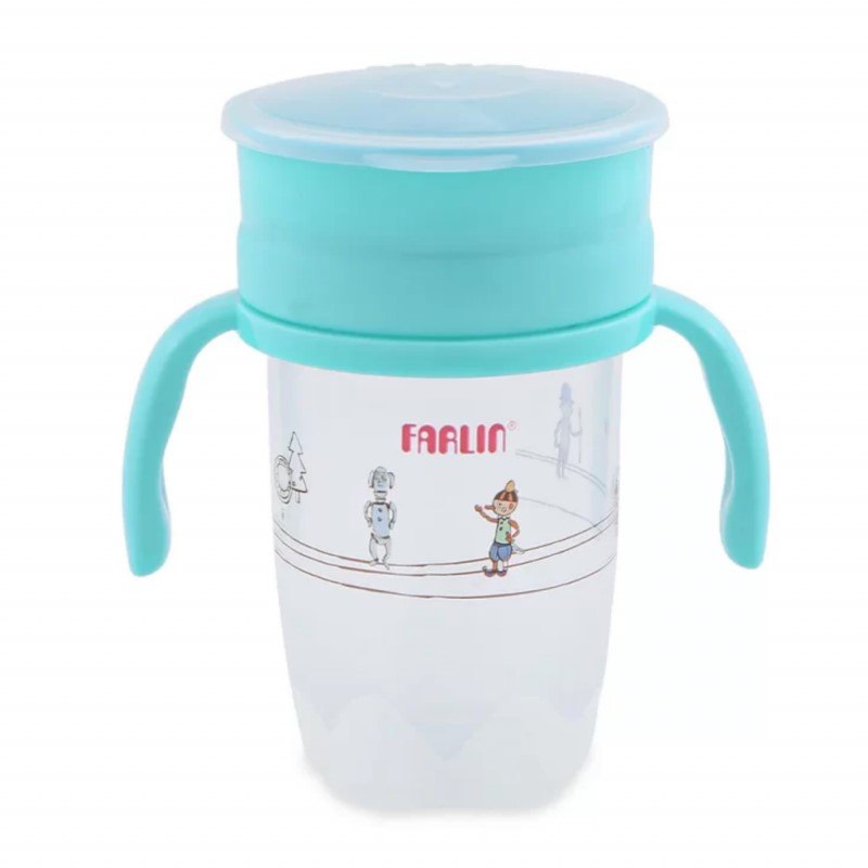 Farlin Training Cup 12 Months+, Blue, 240ml