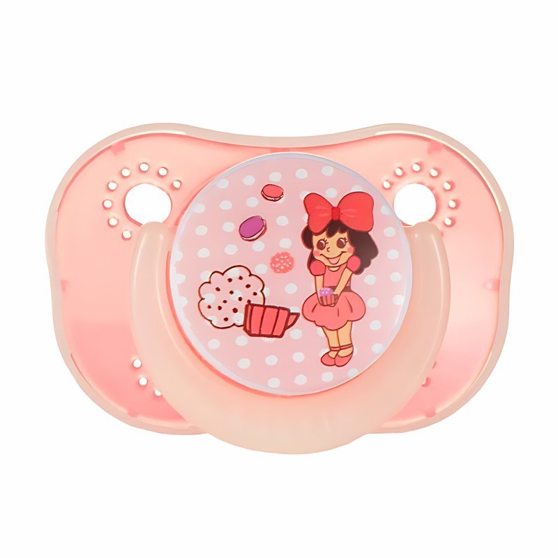 Farlin, Chu Chu Orthodontic Pacifier with Cover, Pink Color, 0M+