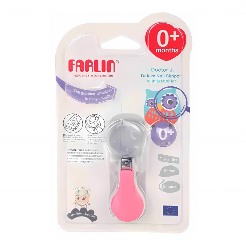 Farlin, Deluxe Nail Clipper with Magnifier, Lime