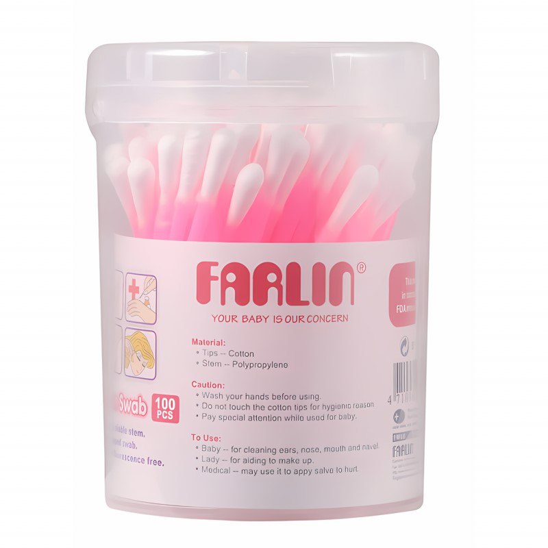 Farlin - Paper-Stem Cotton Buds 100 pieces,