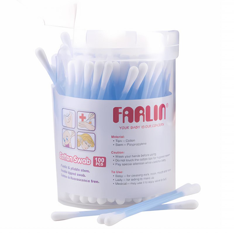 Farlin - Paper-Stem Cotton Buds 100 pieces,