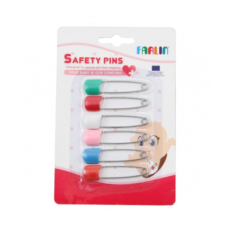 Farlin Safety Pin 6 Pcs Card