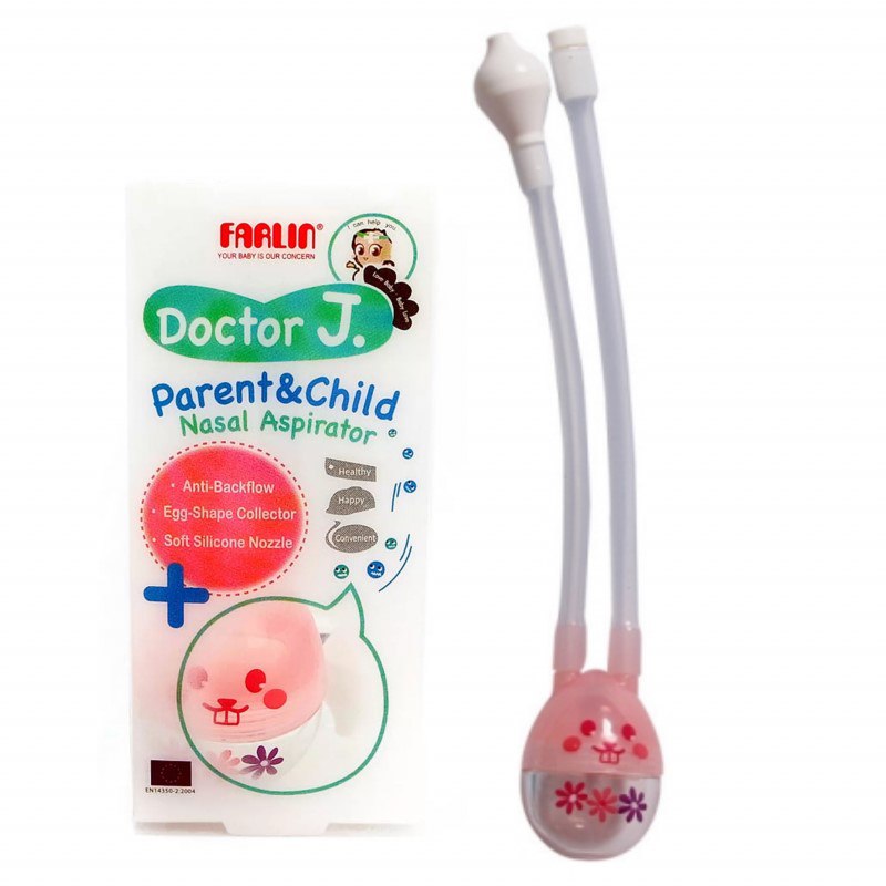 Farlin, Parent &amp; Child Nasal Aspirator, Pink, 0+