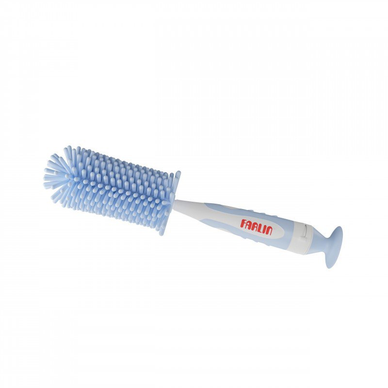 Farlin silicone Bottle and Nipple Brush -Blue