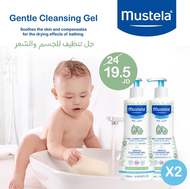 Gentle Cleansing Gel with Avocado for the face, body and hair of newborns and children.