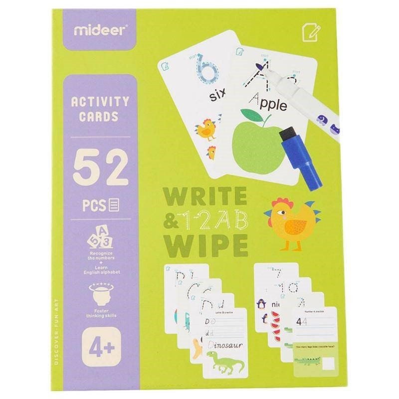 Mideer - Write &amp; Wipe Cards 123 &amp; ABC