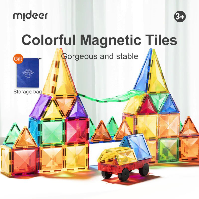 Mideer - Colorful Magnetic Tiles 60Pcs