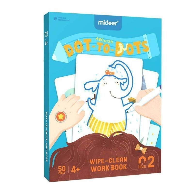 Mideer Dot-To-Dots Wipe-Clean Work Book