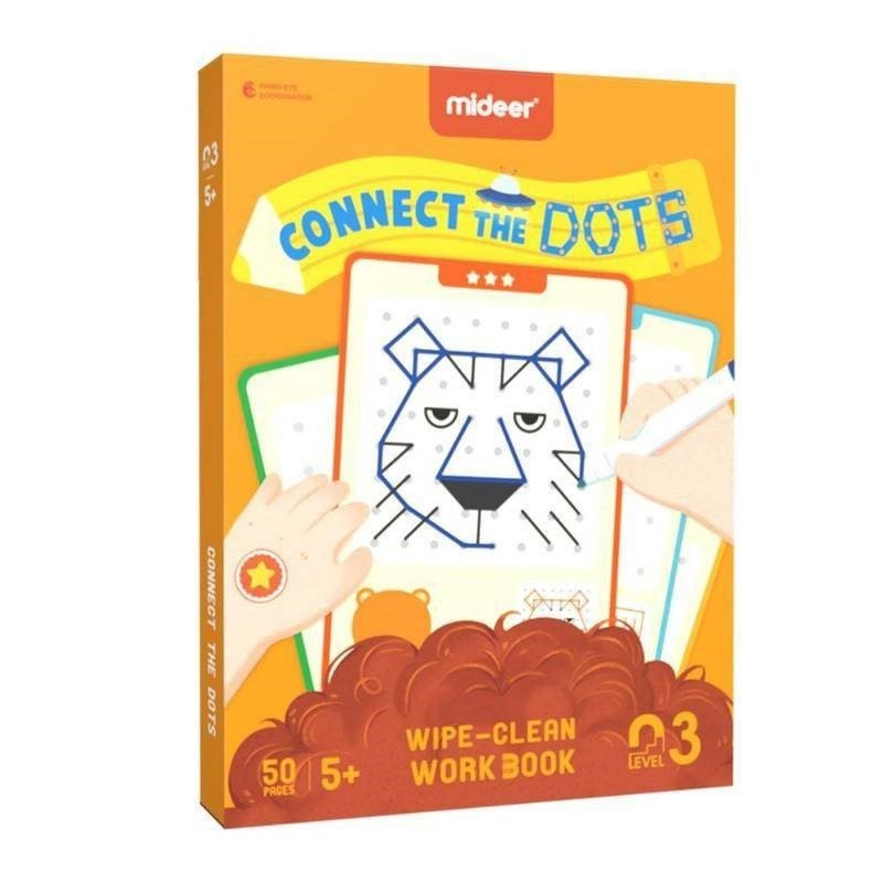 Mideer Connect The Dots Wipe-Clean Work Book