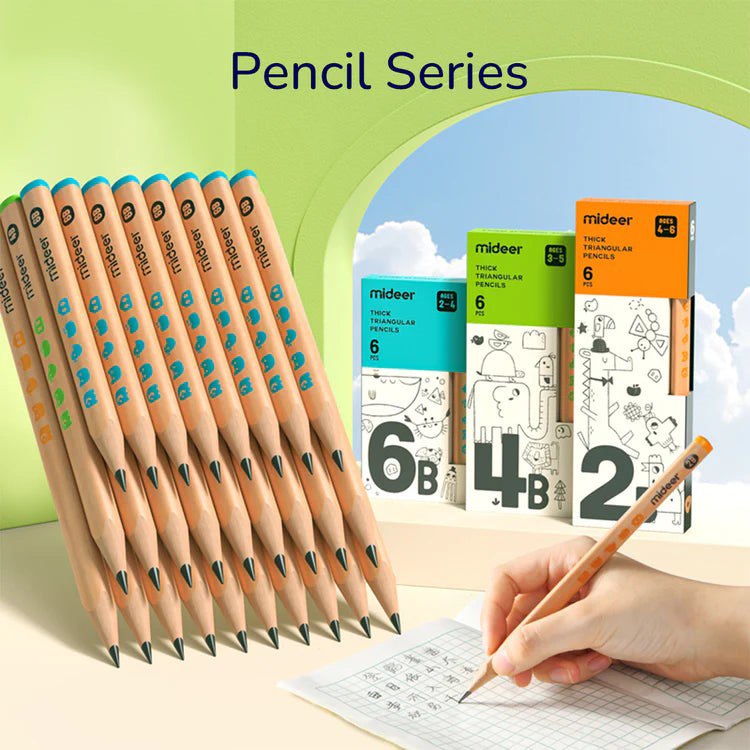 Mideer - Thick Triangular Pencils -2B