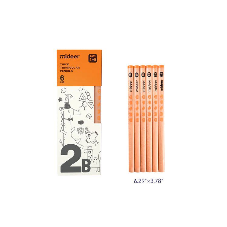 Mideer - Thick Triangular Pencils -2B