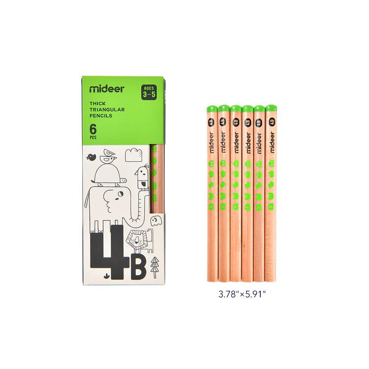 Mideer - Thick Triangular Pencils -4B