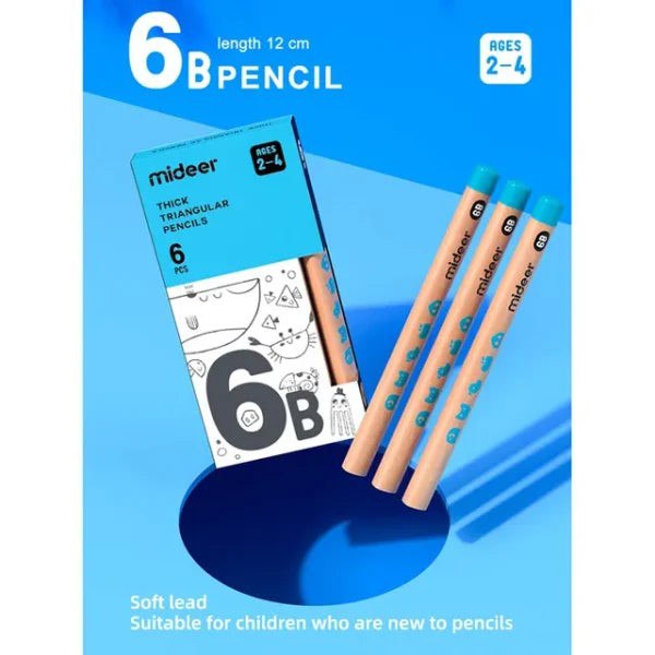 Mideer - Thick Triangular Pencils-6B