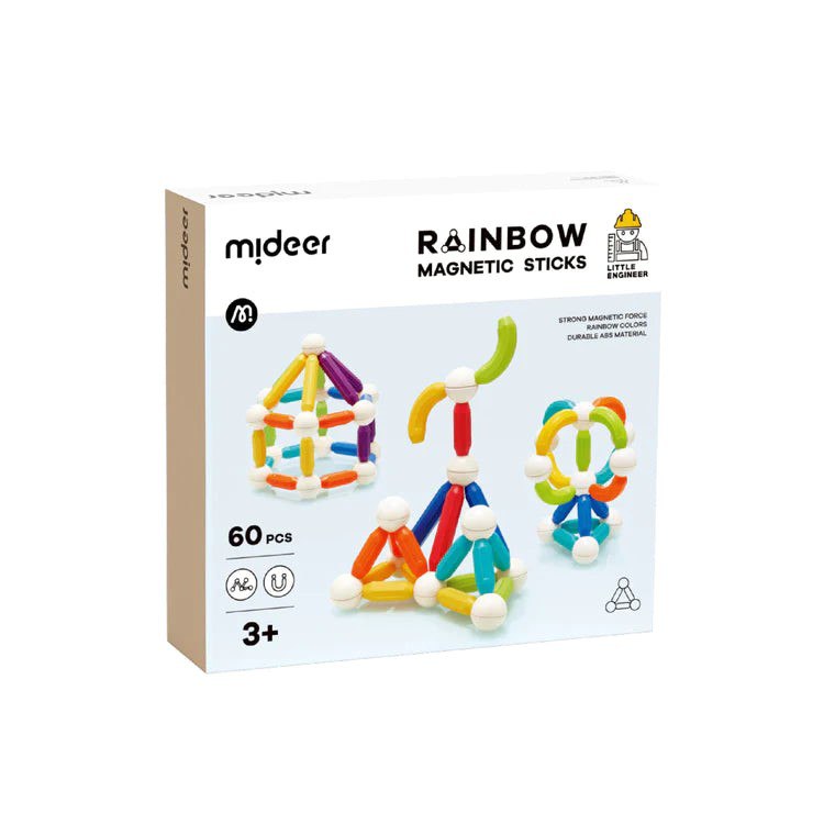 Mideer Rainbow Magnetic Sticks-60pcs