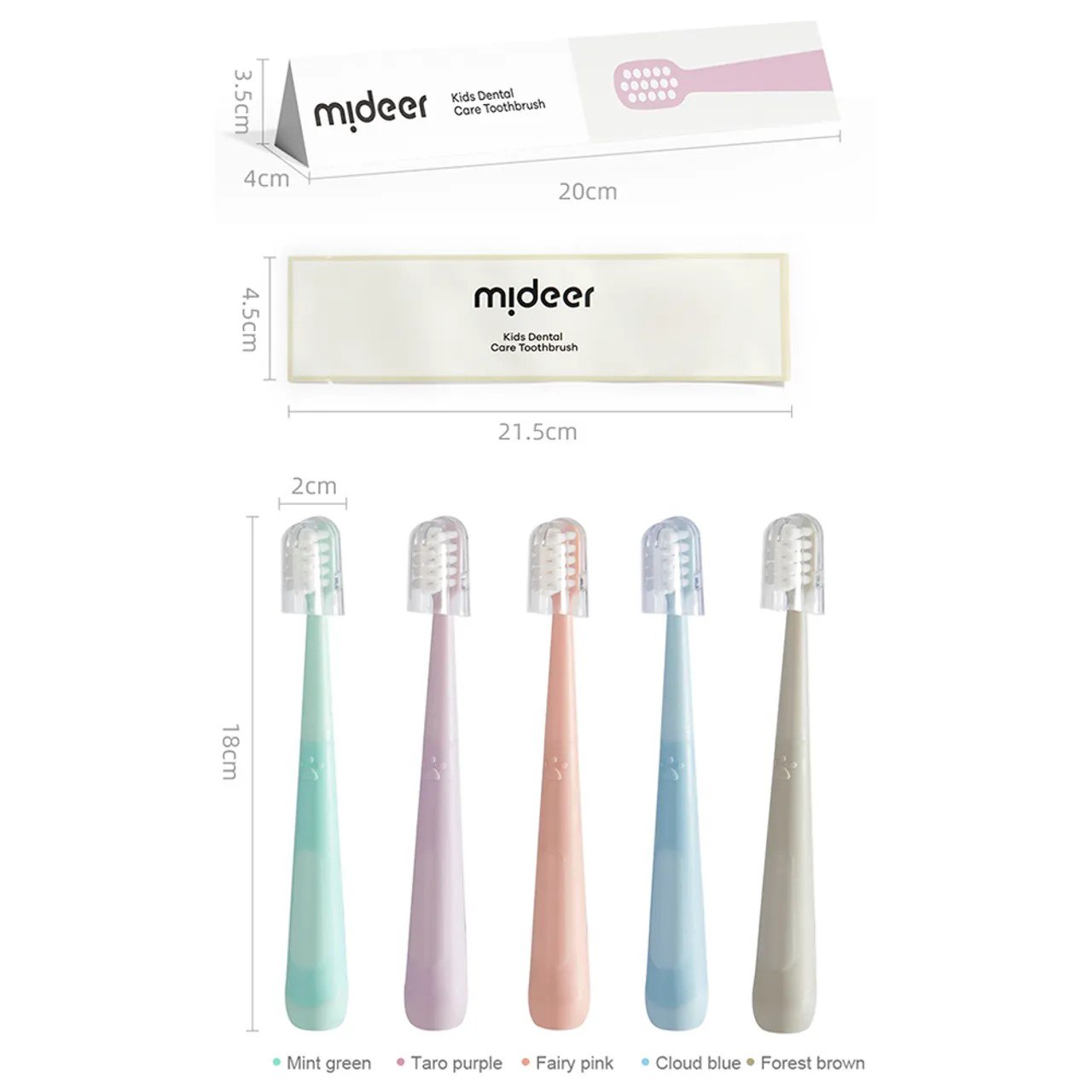 Mideer Kids Dental Care Toothbrush – 5 Color