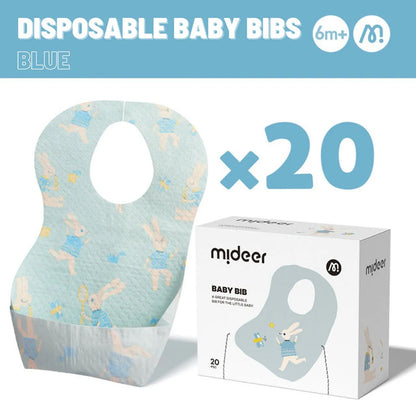 Mideer Disposable Baby Bib – Blue Bunny 20pcs