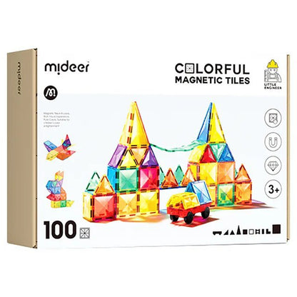 Mideer - Colorful Magnetic Tiles 100Pcs