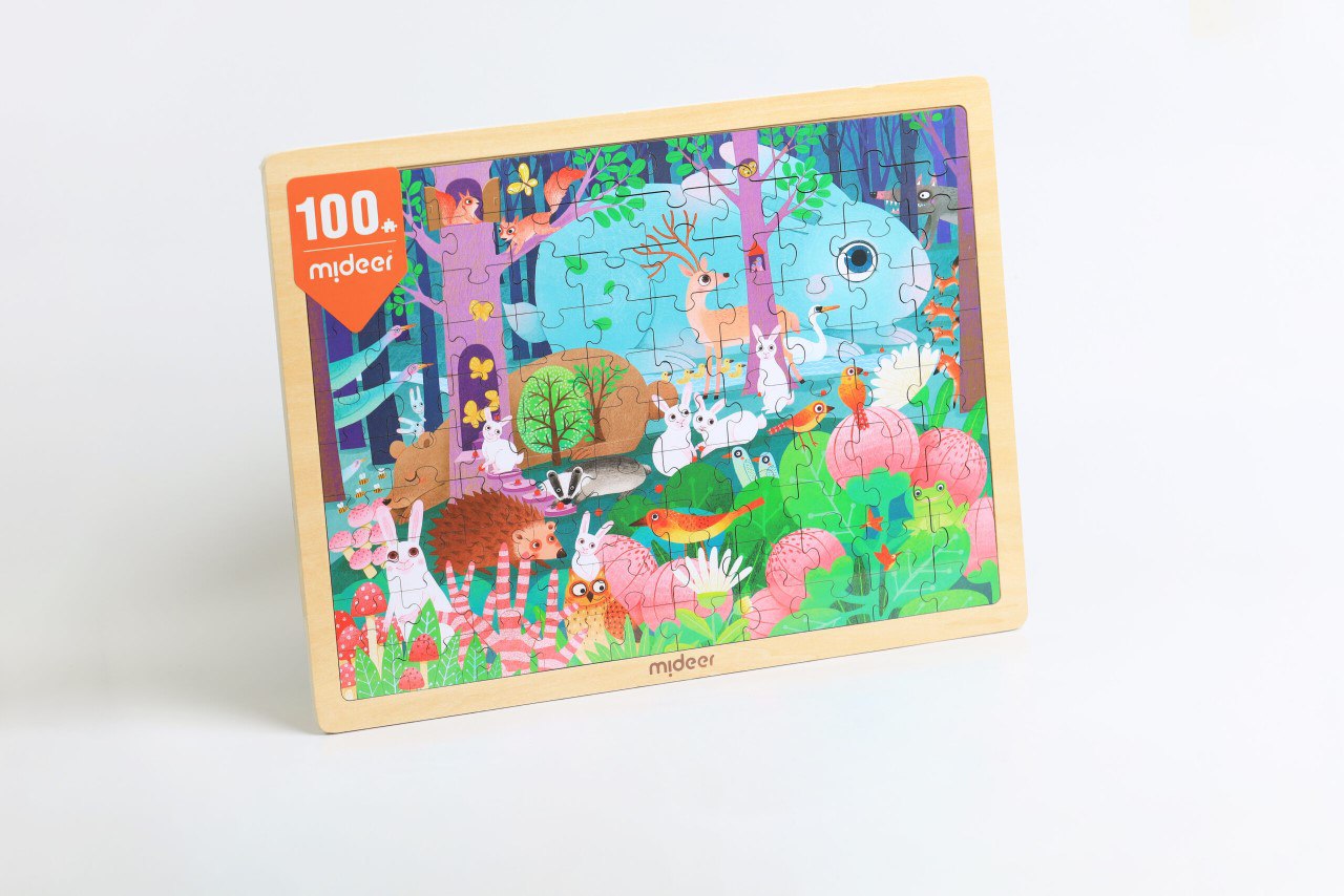 Mideer Wooden Puzzle – Bunny’s Time Travel 100P