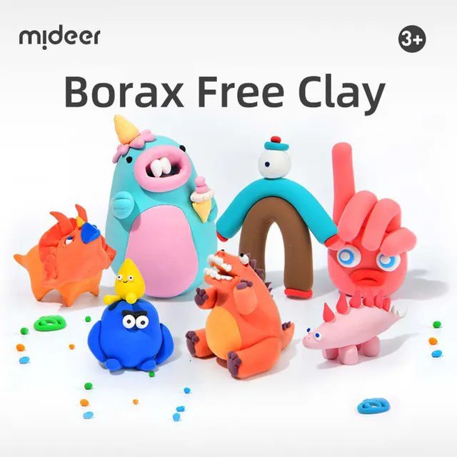 Mideer - Borax Free Clay: 6 Colors