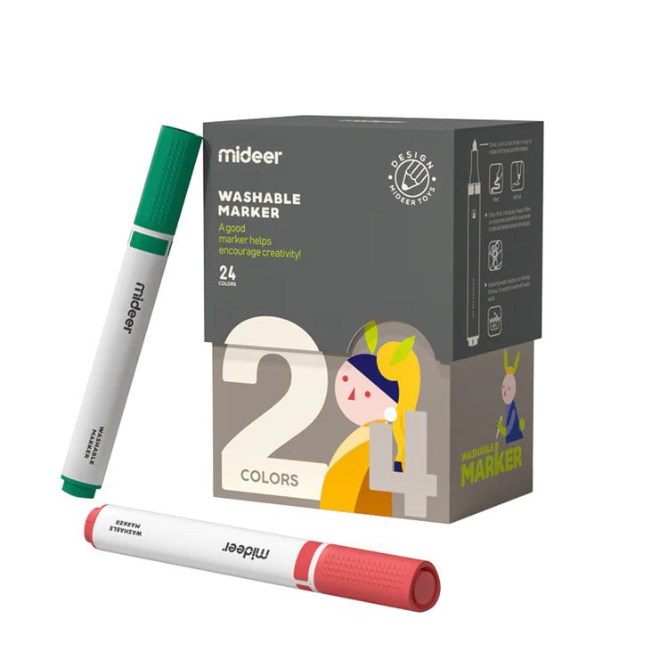 Mideer - Washable Marker Small Tip 24Colors