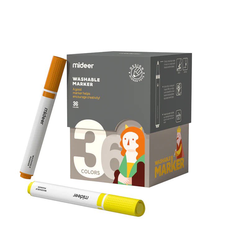 Mideer - Washable Marker Small Tip 36Colors