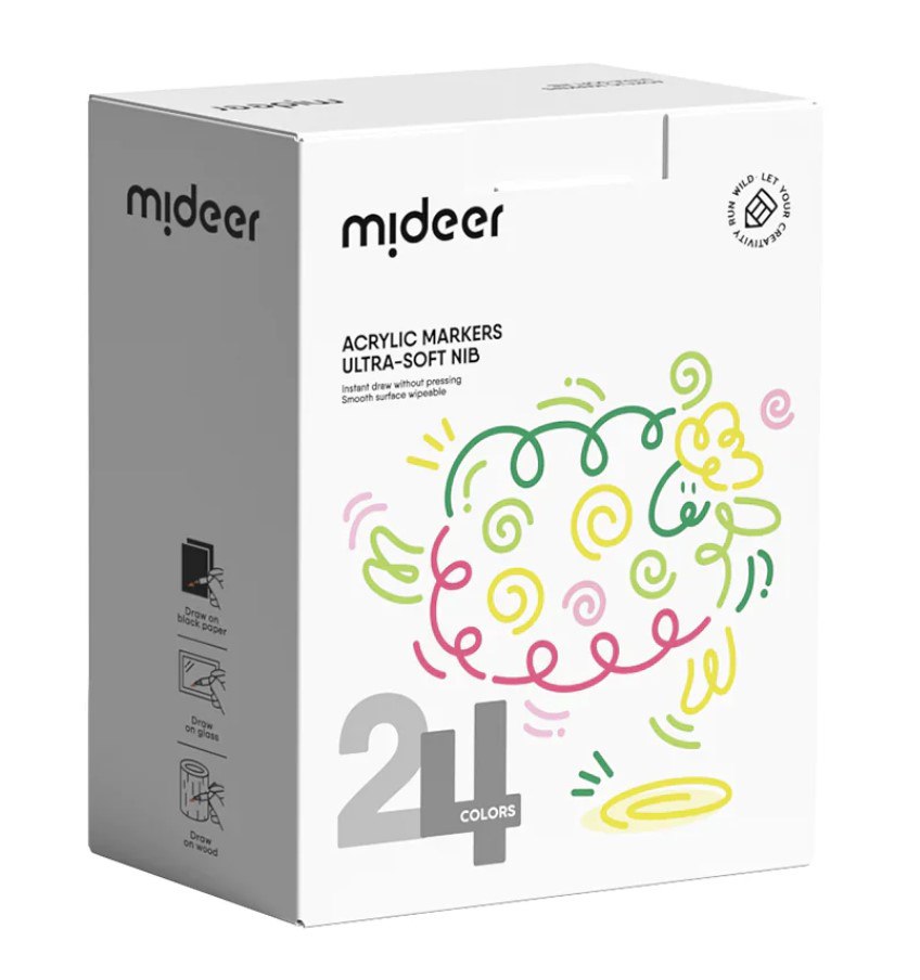 Mideer - Acrylic Markers Ultra -Round Nib24