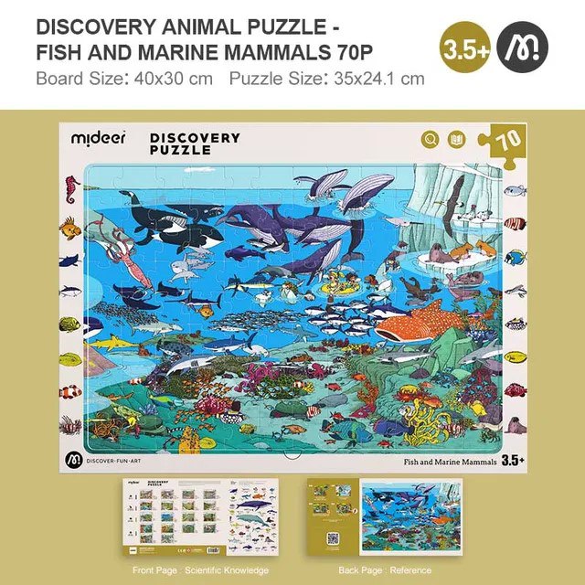 Mideer - Mideer Discovery Puzzle - Fish And Marine Mammals