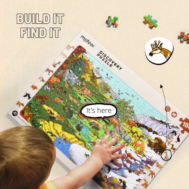 Mideer Discovery Puzzle Big &amp; Small World - North American