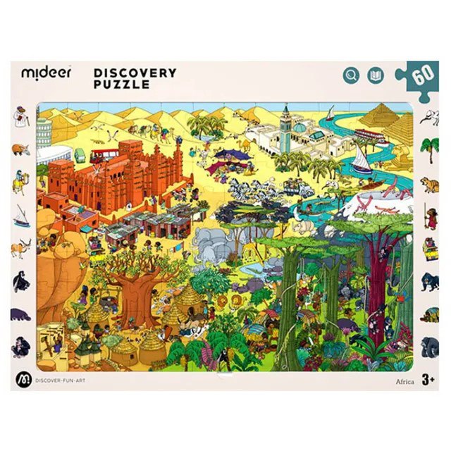 Mideer Discovery Puzzle Big World Small World - Africa 60P