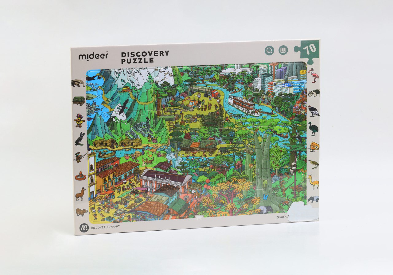 Mideer Discovery Puzzle Big &amp; Small World - South America 70P