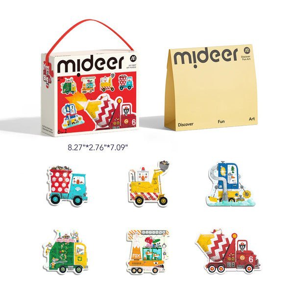 Mideer - My First Artist Puzzle – Construction vehicles