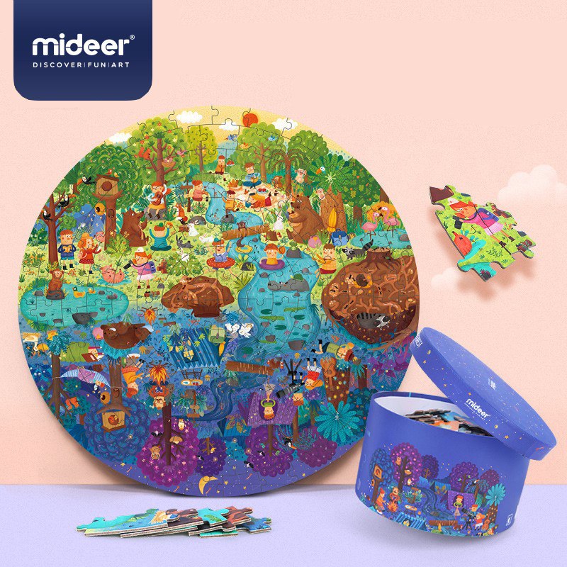 Mideer – 150P Round Puzzle -A Day In The Forest