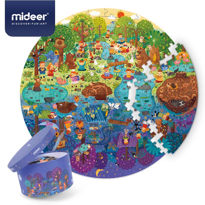 Mideer – 150P Round Puzzle -A Day In The Forest