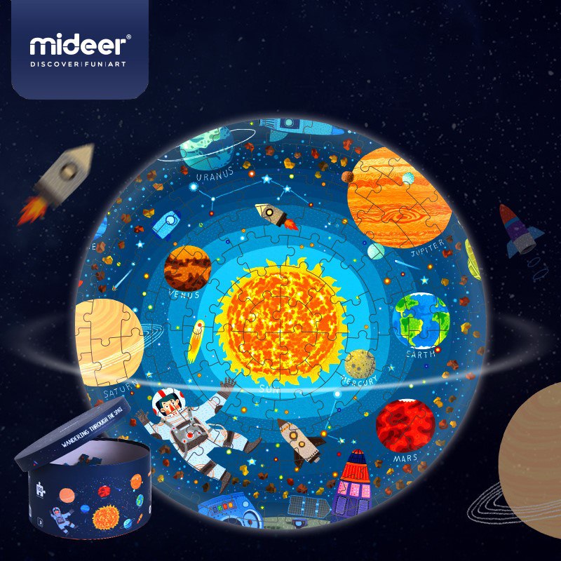 Mideer – 150P Round Puzzle -Wandering Through The Space