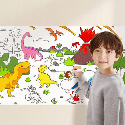 Mideer - Adhesive Colouring Scroll - Amazing Dinosaurs