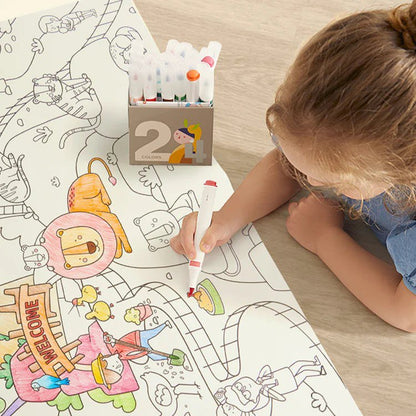 Mideer - Adhesive Colouring Scroll - The Magic Zoo