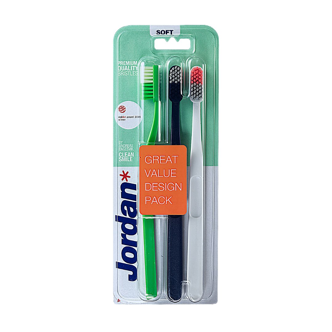 JORDAN Clean Smile Soft 3 pcs - Toothbrush