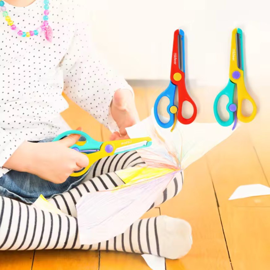 Mideer Kids Scissors Yellow Green